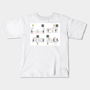 2-Way and 3-Way Switch Wiring Diagrams Kids T-Shirt